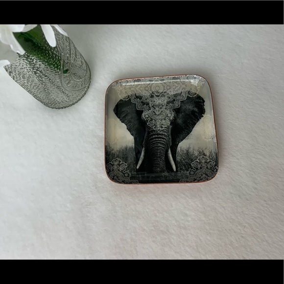 Elephant Trinket Dish Copper Back - Picture 2 of 5